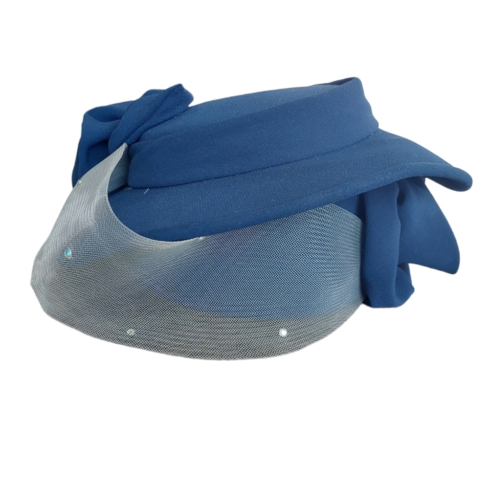 Moshita Couture Navy Sunday Women's Hat EUC - Picture 10 of 13